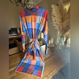 Colorful Plaid Bodycon Dress